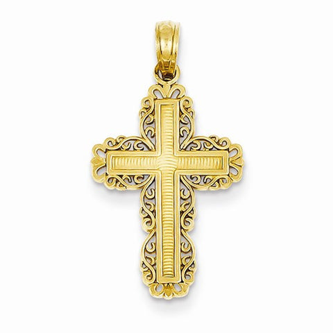 14k Gold Filigree Cross pendant, Appealing Pendants for Necklace
