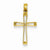 14k Gold Polished Latin Cross Pendant, Charm