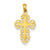 14k Gold Polished Filigree Cross Charm hide-image