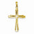 14k Gold Polished Solid Cross Pendant, Pendants for Necklace