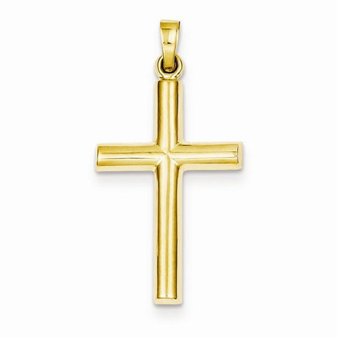 14k Gold Polished Cross Pendant, Adorable Pendants for Necklace
