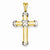14k Gold Two-tone Fancy Cross pendant, Fine Pendants for Necklace