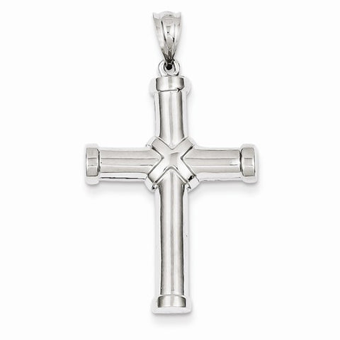 14k White Gold Polished Cross pendant, Pretty Pendants for Necklace