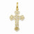 14k Gold Filigree Budded Cross Pendant, Pendants for Necklace