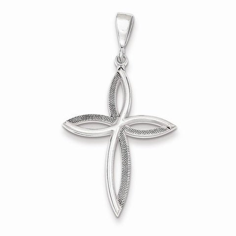 14k White Gold Passion Cross pendant, Stylish Pendants for Necklace