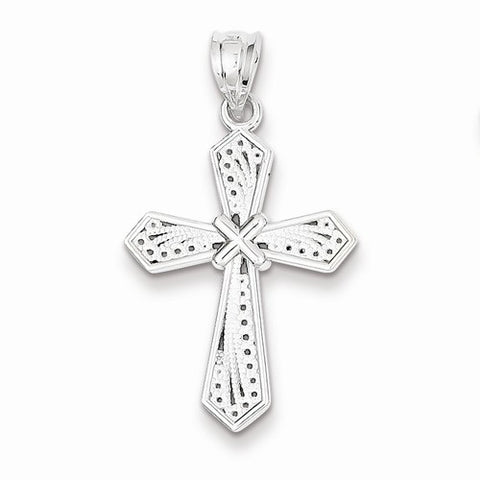 14k White Gold Passion Cross pendant, Classy Pendants for Necklace