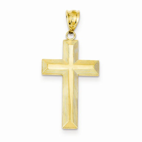 14k Gold Polished Cross Pendant, Appealing Pendants for Necklace