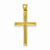14k Gold Polished Cross Pendant, Charm