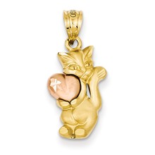14k Gold Two-Tone Cat Charm hide-image