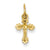 14k Gold Tiny Budded Cross Charm hide-image