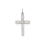 Diamond-cut Latin Cross Charm in 14k White Gold