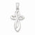 14k White Gold Passion Cross pendant, Exquisite Pendants for Necklace