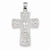 14k White Gold Cross w/Serenity Prayer Pendant, Pendants for Necklace