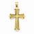 14k Gold Twisted Cross Pendant, Pendants for Necklace