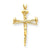 14k Gold Polished Cross Charm hide-image