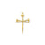 Polished Cross Charm in 14k Gold
