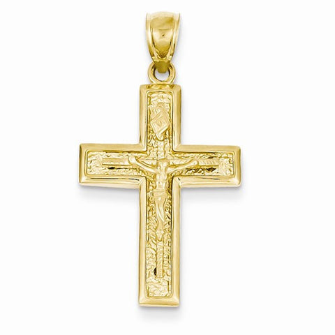14k Gold Polished Crucifix Pendant, Dazzling Pendants for Necklace