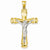 14k Gold Two-tone Crucifix Pendant, Beautiful Pendants for Necklace