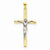 14k Gold Two-tone Crucifix Pendant, Delightful Pendants for Necklace