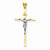 14k Gold Two-tone Crucifix pendant, Fine Pendants for Necklace