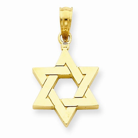 14k Gold Polished Star of David pendant, Pendants for Necklace