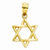 14k Gold Polished Star of David pendant, Pretty Pendants for Necklace