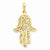 14k Gold Filigree Chamseh pendant, Classy Pendants for Necklace