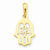14k Gold Star of David Chamseh Pendant, Pendants for Necklace