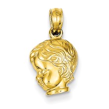 14k Gold Boy Head Charm hide-image