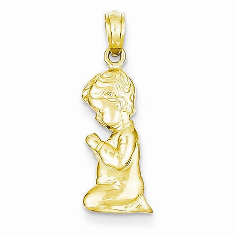 14k Gold Praying Boy pendant, Beautiful Pendants for Necklace