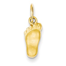 14k Gold Diamond-cut Foot Charm hide-image