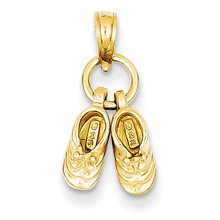 14k Gold Baby Shoes Charm hide-image