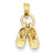 14k Gold Baby Shoes Charm hide-image