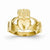 14k Yellow Gold Polished Womens Claddagh Ring