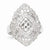 14k White Gold Filigree Ring