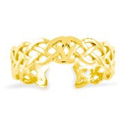 14k Yellow Gold Celtic Knot Toe Ring