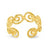 14k Yellow Gold Scroll Toe Ring