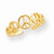 14k Yellow Gold Peace Sign Toe Ring