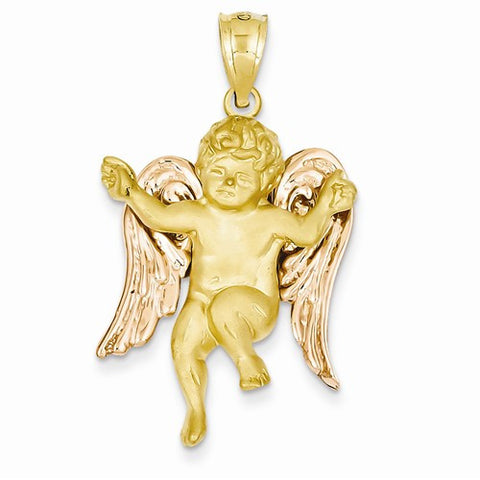 14k Gold Two-tone Angel pendant, Pretty Pendants for Necklace