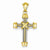 14k Gold Two-tone Cross Pendant, Stylish Pendants for Necklace
