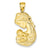 14k Gold Solid Satin Polished Mother Holding Child Charm hide-image