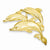 14k Gold Triple Dolphin Slide Pendant, Pendants for Necklace