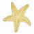 14k Gold Textured Starfish Slide Pendant, Pendants for Necklace