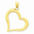 14k Gold Polished Heart Pendant, Pendants for Necklace