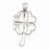 14k White Gold 4-Leaf Clover pendant, Dazzling Pendants for Necklace
