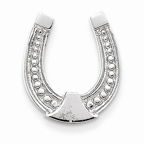 14k White Gold Horseshoe Pendant, Pendants for Necklace