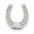 14k White Gold Horseshoe Pendant, Pendants for Necklace