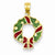 14k Gold Enameled Wreath Pendant, Pendants for Necklace