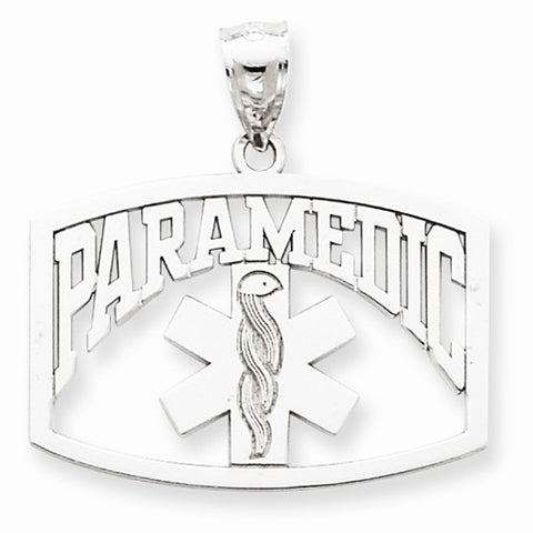 14k White Gold Paramedic Pendant, Pendants for Necklace