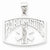 14k White Gold Paramedic Pendant, Pendants for Necklace